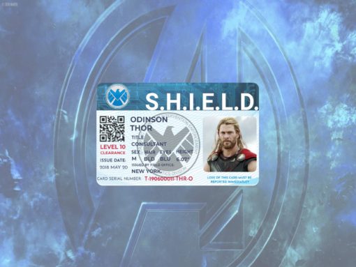 Avengers cosplay ID Badge