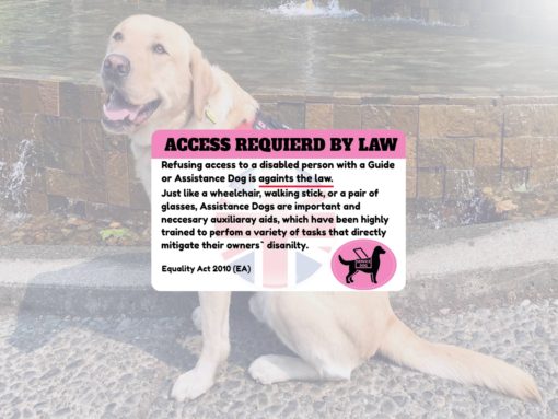 Assistance or Service Dog Access Support Card
