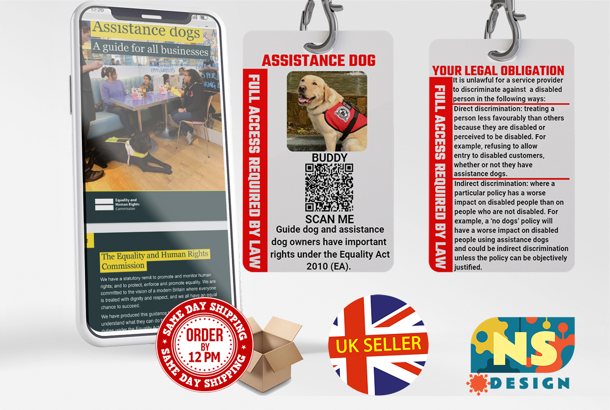 Assistance Dog Card with Lanyard portrait
