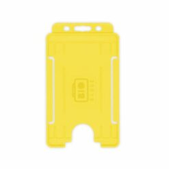 Yellow Single-Sided BIOBADGE Open Faced ID Card Holders - Portrait