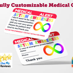autism awareness card with emergency details https://nsdesign.store/
