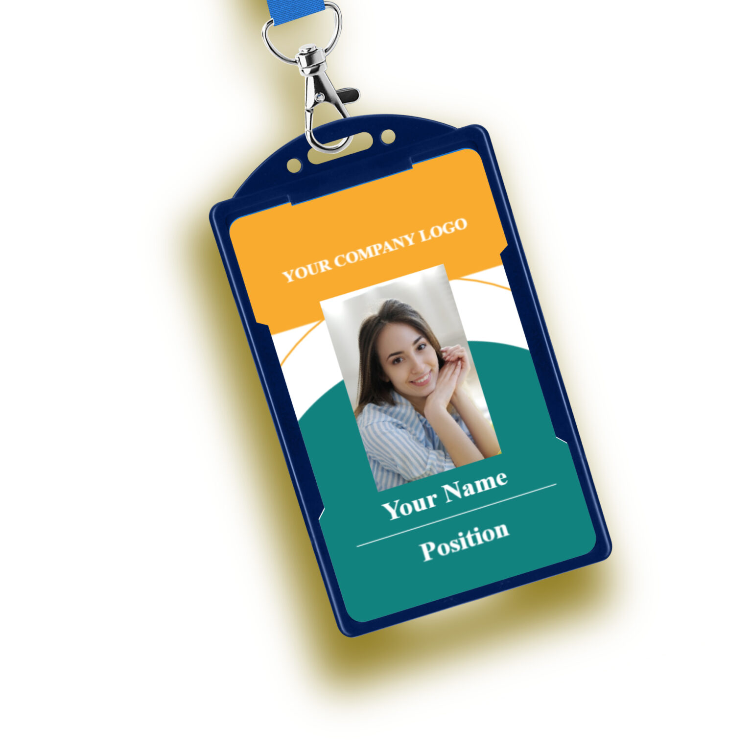 Personalized portrait ID card photo, logo, name and position - NS DESIGN