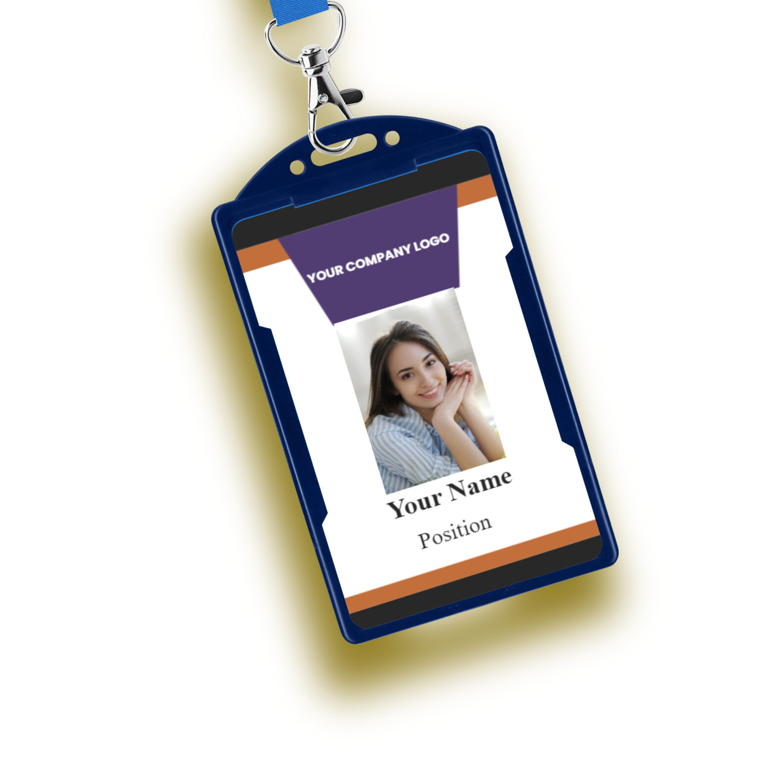 Personalized portrait ID card photo, logo, name and position - NS DESIGN