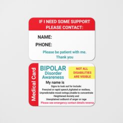 Bipolar awareness medical card