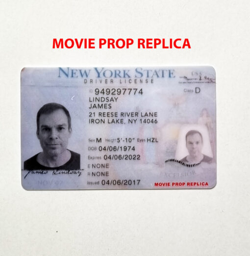 Dexter Morgan Fake ID james Lindsay Movie Prop Replica
