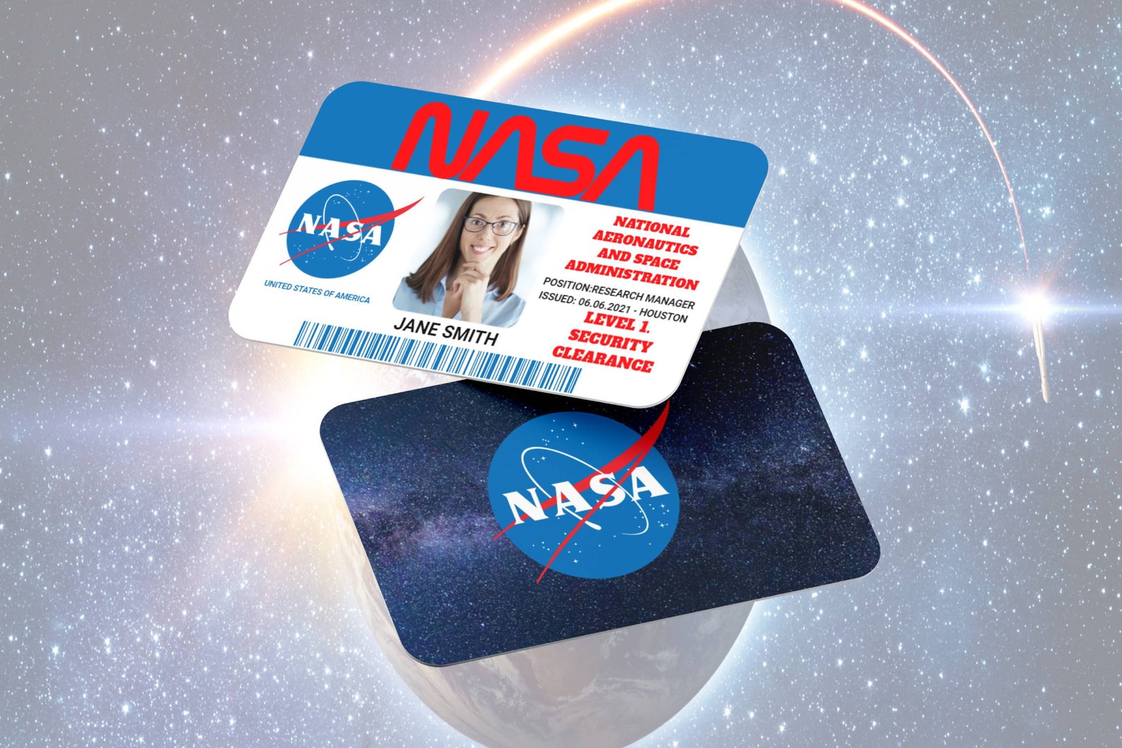NASA Cosplay ID Card