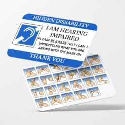 Hearing impaired card