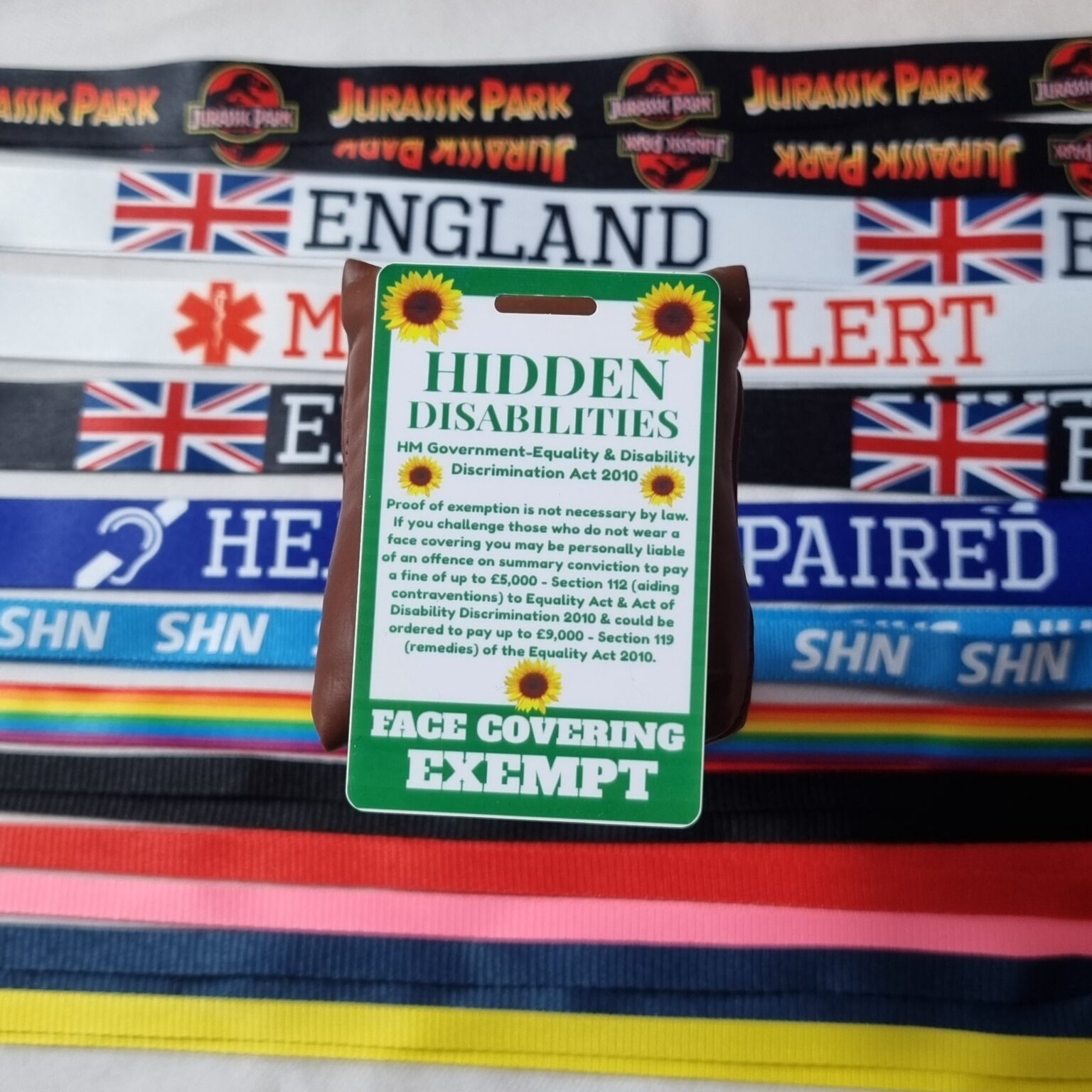 Medical Exemption Card Face Mask Covering Exempt Card NHS with Lanyard NS DESIGN