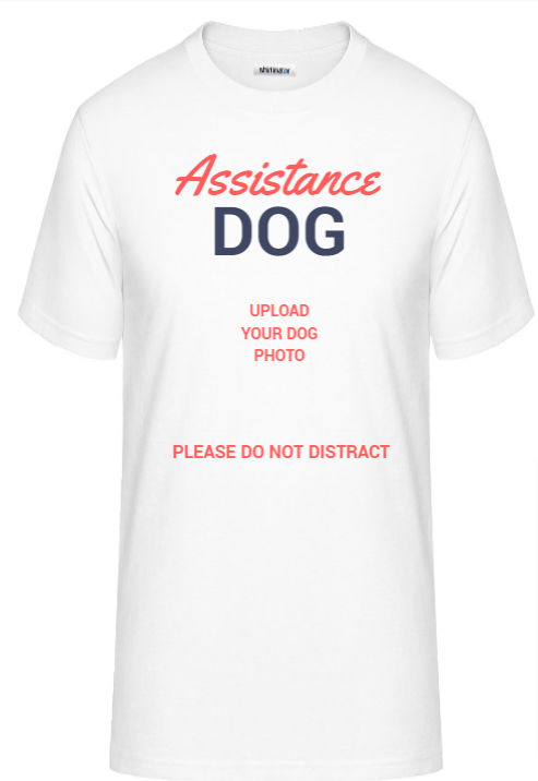 Assistance dog Printed white T shirt