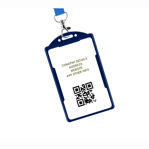 Modern Portrait ID Card | Minimalist Business Employee QR Badge