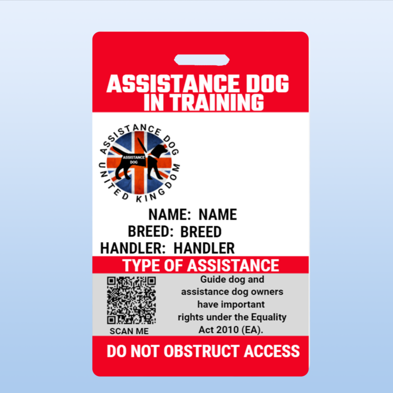 Assistance dog in training law card - NS DESIGN