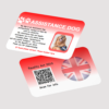 Assistance Dog UK Law Card Cute Design Personalized with Equality Act QR Code and Lanyard AD5