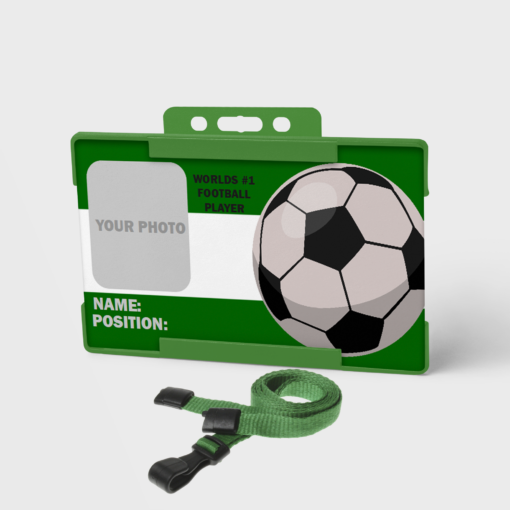 Football Player ID Card and Lanyard f1