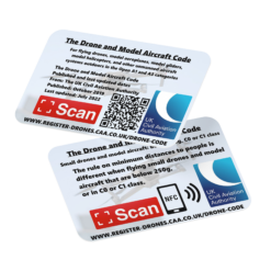UK Drone Smart NFC Law Card with QR code