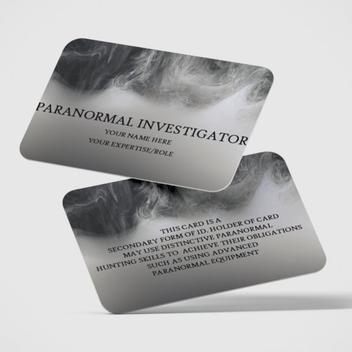 Paranormal Investigator ID Card
