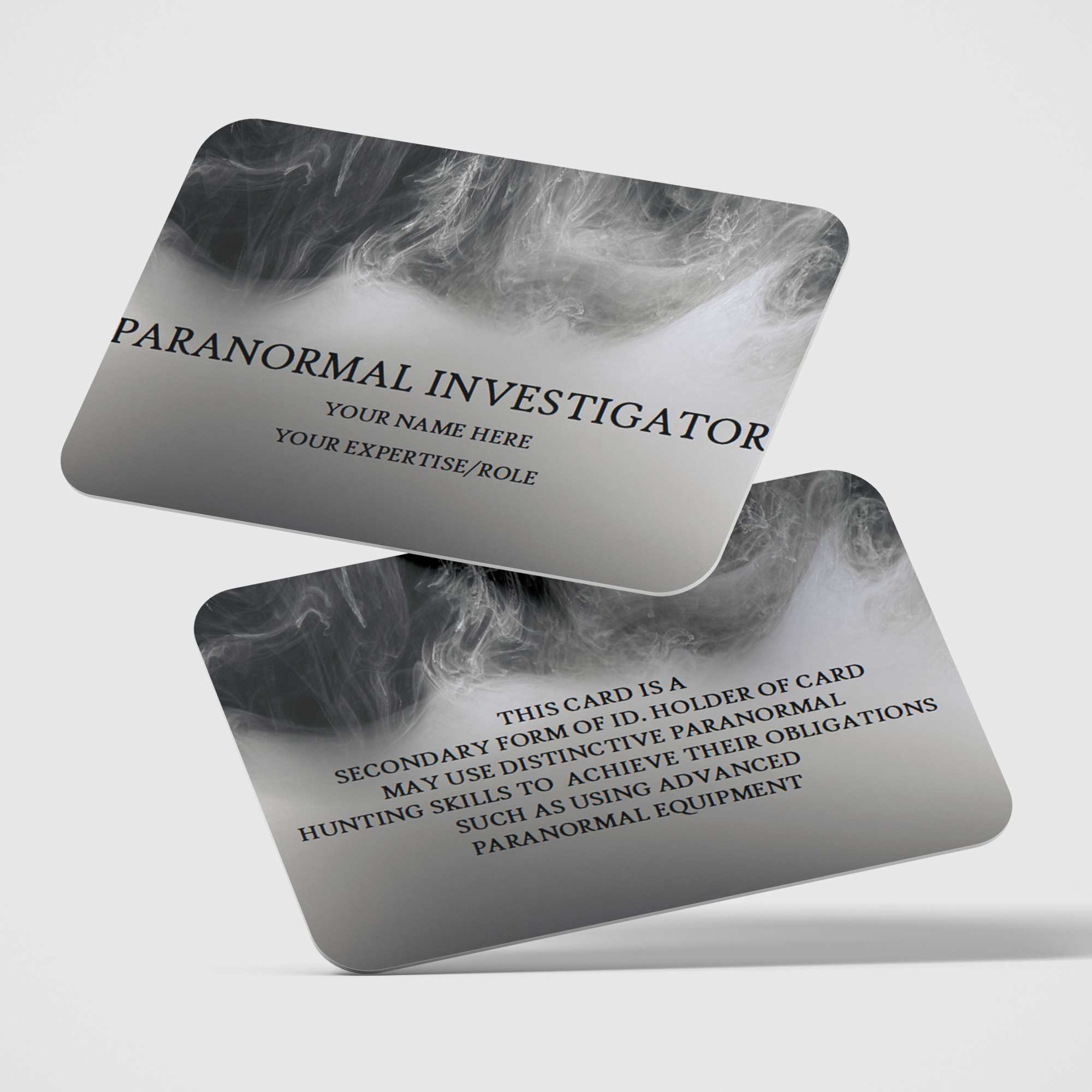 Paranormal Investigator ID Card and Lanyard gc1