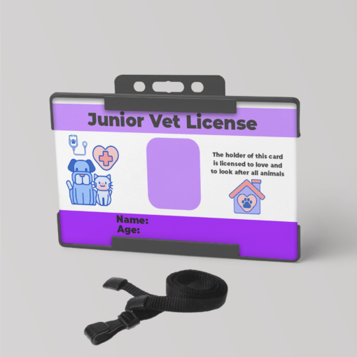 Junior Vet ID Card Novelty Gift for Children