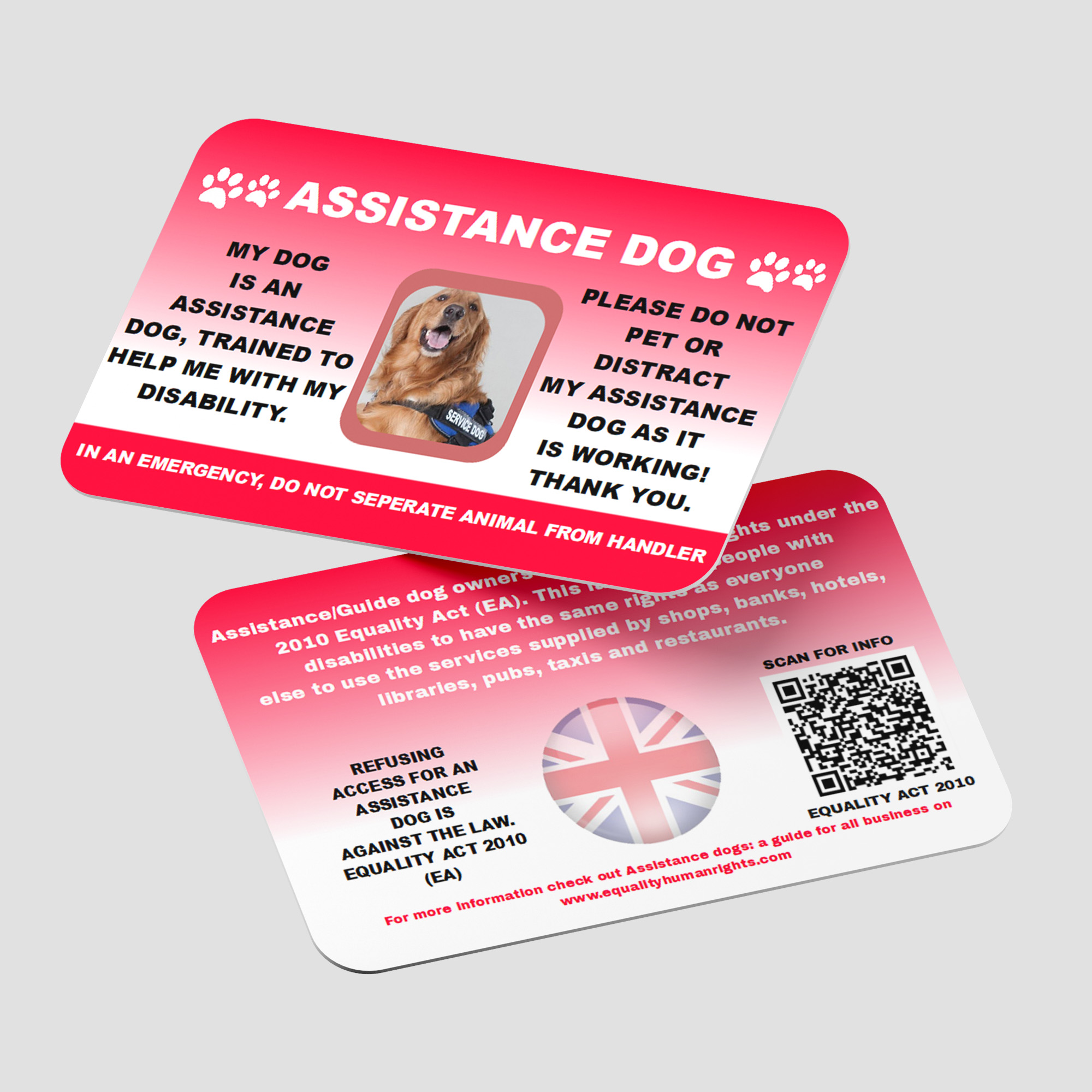 Assistance Dog Card “Please Do Not Pet” AD9