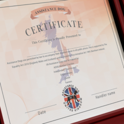 UK Assistance Dog Certificate Template, Editable Digital Certificate-Smartphone Download