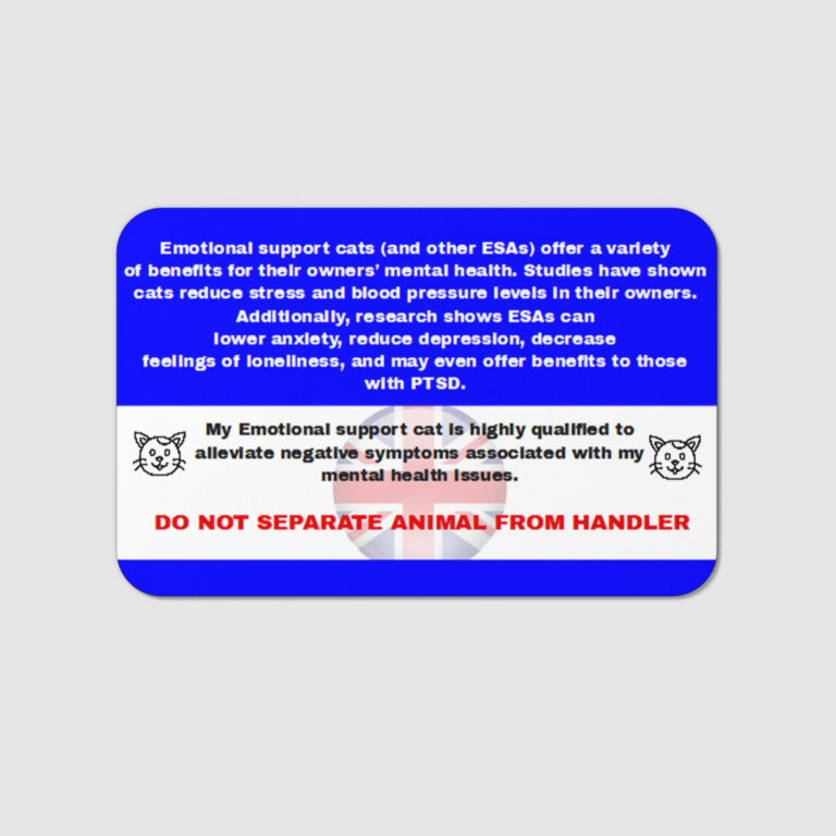 Emotional Support Cat ID Card CT1 - NS DESIGN
