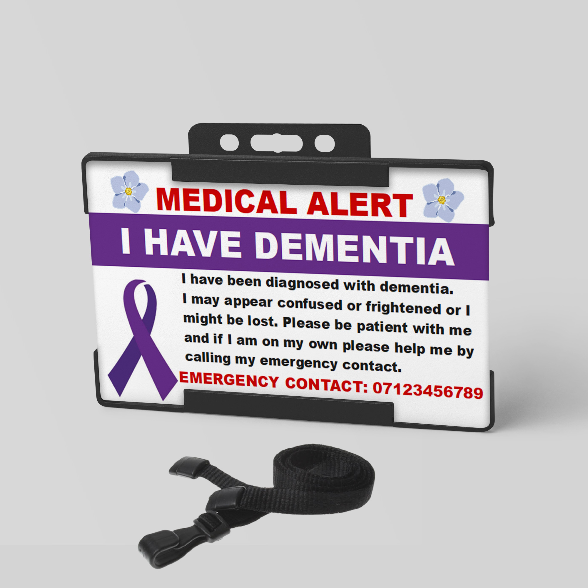 Dementia Medical Card