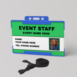 Event Staff Photo ID Card S2 Personalized Identification Card