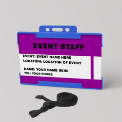 Event Staff ID Card S3 Custom Identification Card