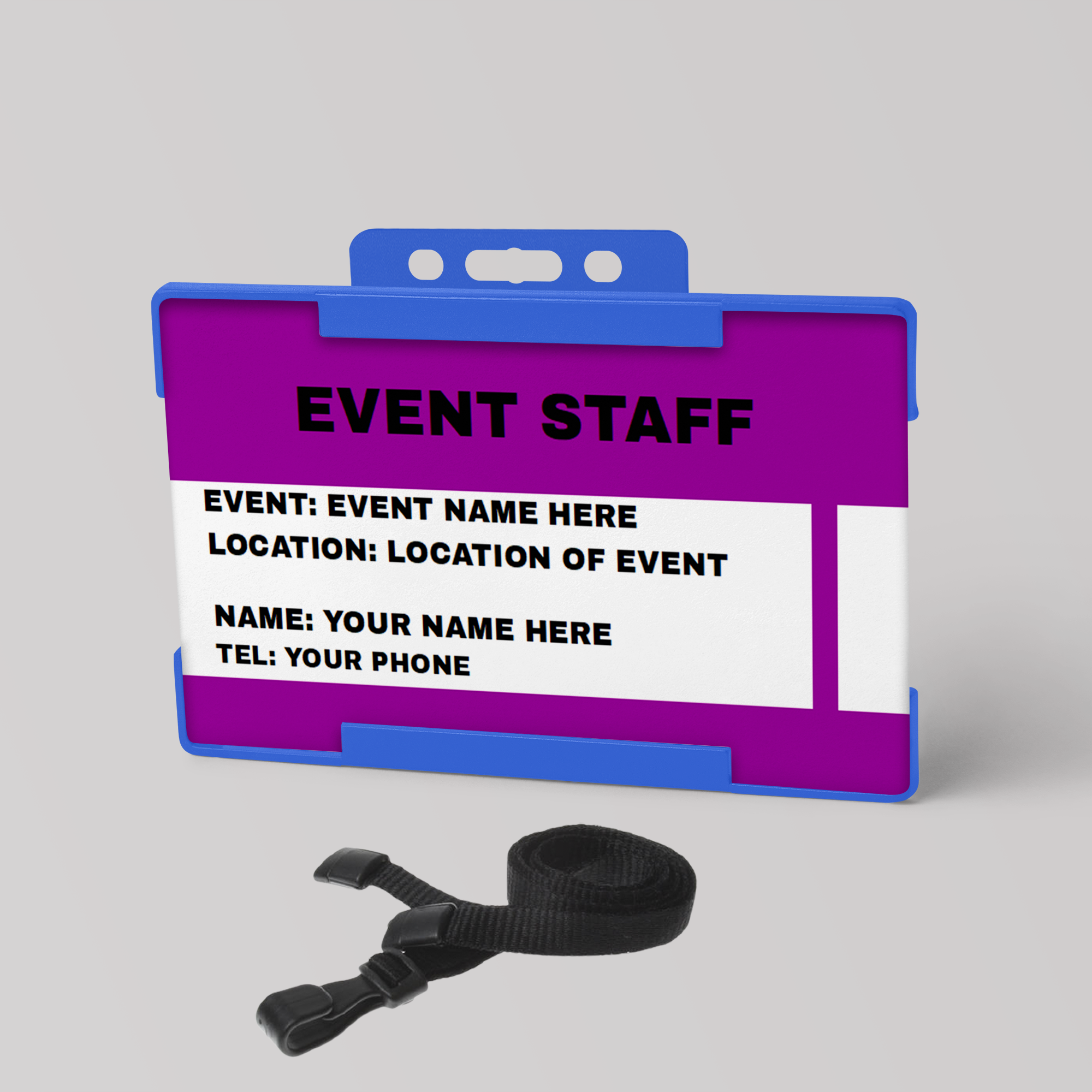 Event Staff ID Card S3 Custom Identification Card