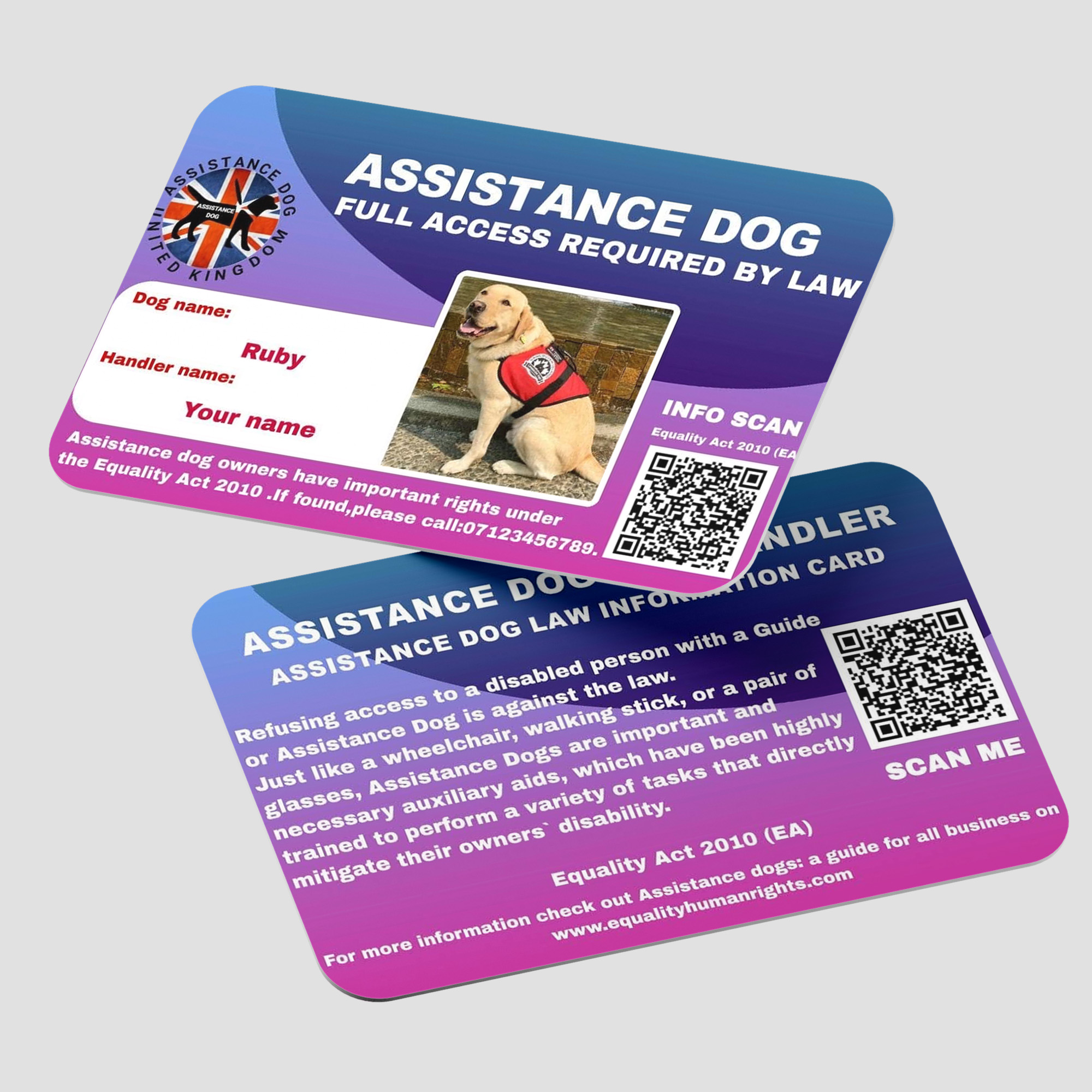 Assistance Dog Law Card AD16