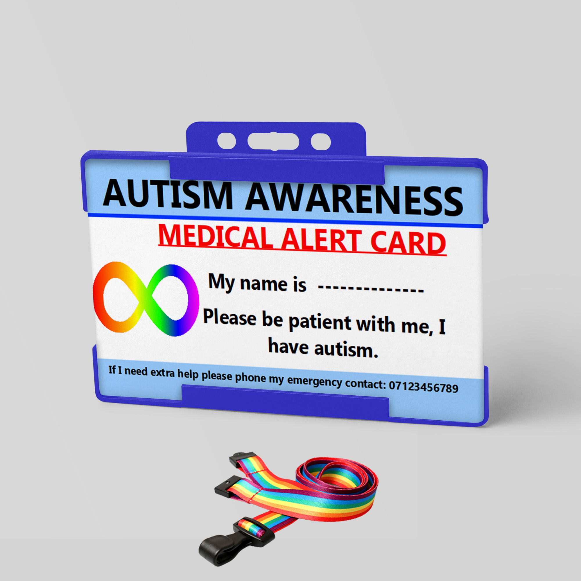 Autism Awareness Medical Card AS2