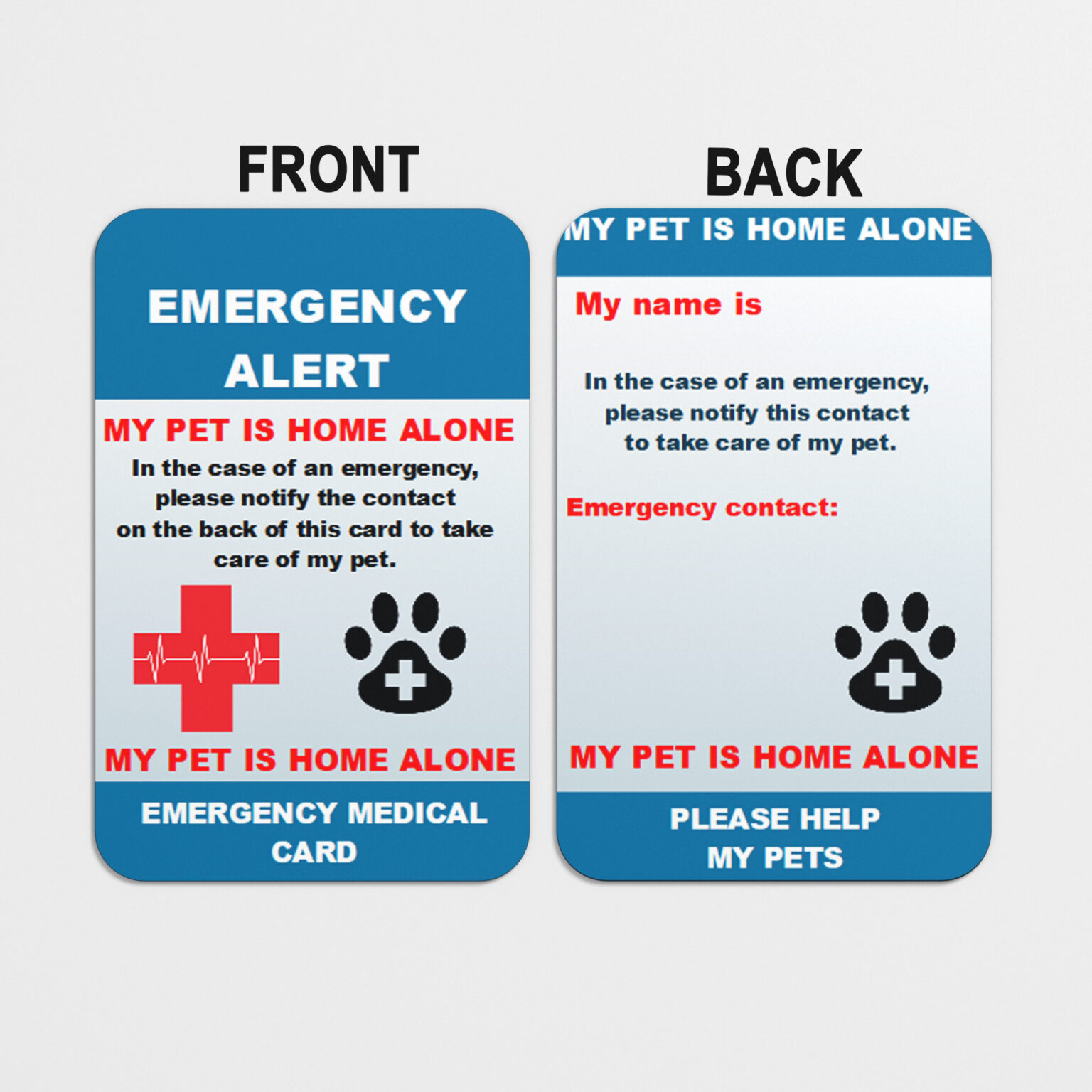 Pet Home Alone Card ICE - NS DESIGN