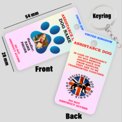 Assistance dog personalized with 3 personalized dog tag and assistance dog lanyard