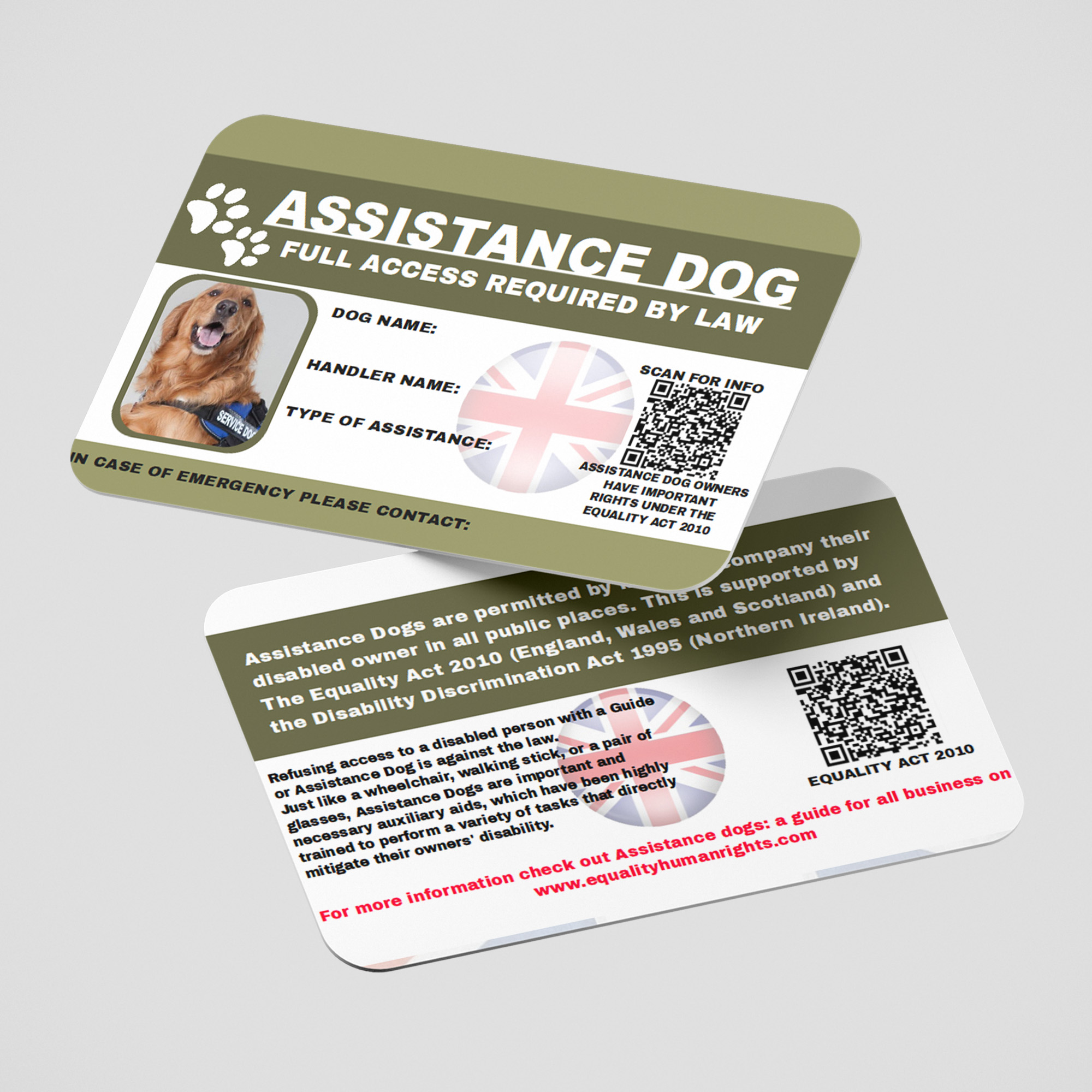 Assistance Dog Card AD27