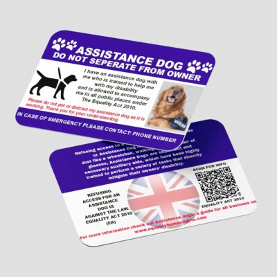 Assistance Dog UK Law Card AD7 with Lanyard and Card Holder