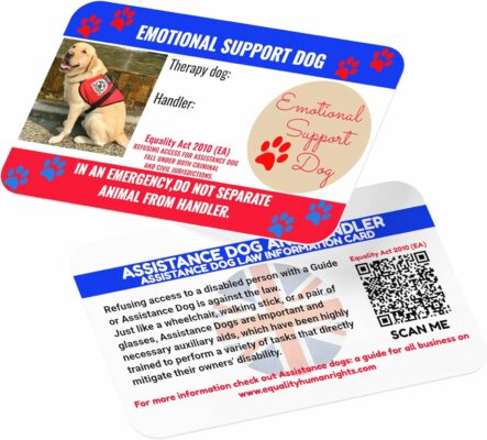 Emotional Support Dog ID Card with Lanyard and Card Holder