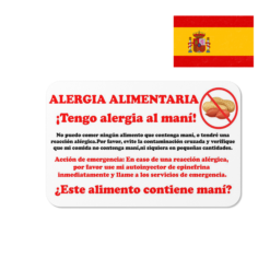 Spanish Peanut Allergy Alert Card