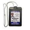 Young Dexter ID Card Prop – Faux Leather Holder with Neck Chain